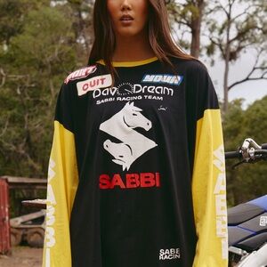 SABBI THE DON'T QUIT YOUR DAY DREAM LONG SLEEVE TEE - BLACK